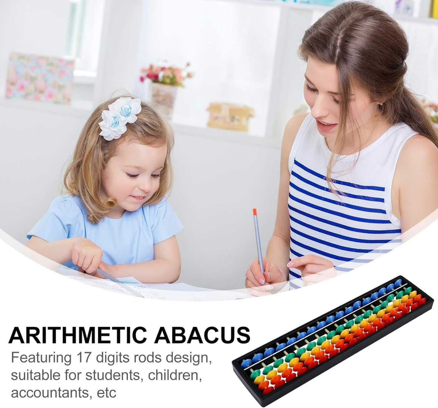 17 Rod Abacus Kit for Kids with Storage Box – Educational Math Learning Tool