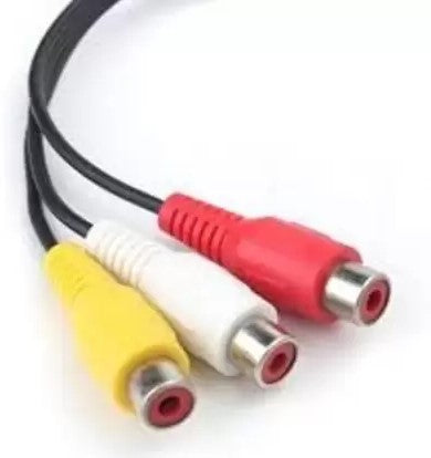 GR Trend TV-out Cable - 3.5mm to 3 RCA Audio Video AV Cable for Camcorder, Camera, LCD TV, and HDTV