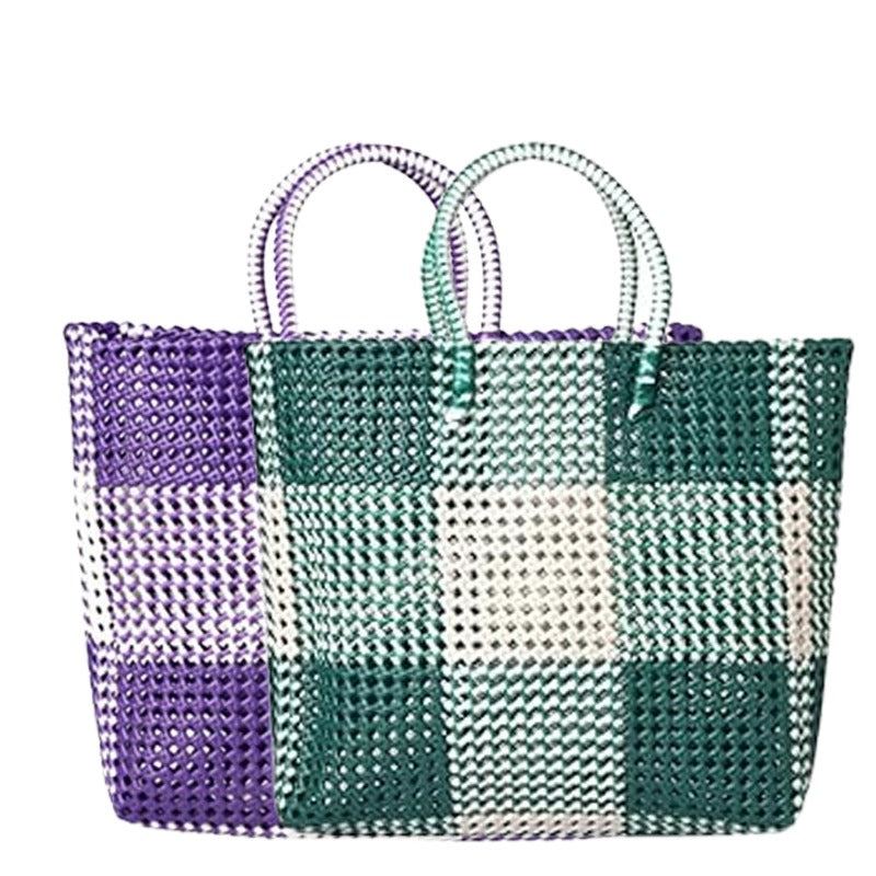 Reusable Handmade Plastic Wire Bags (Combo Pink, Red)