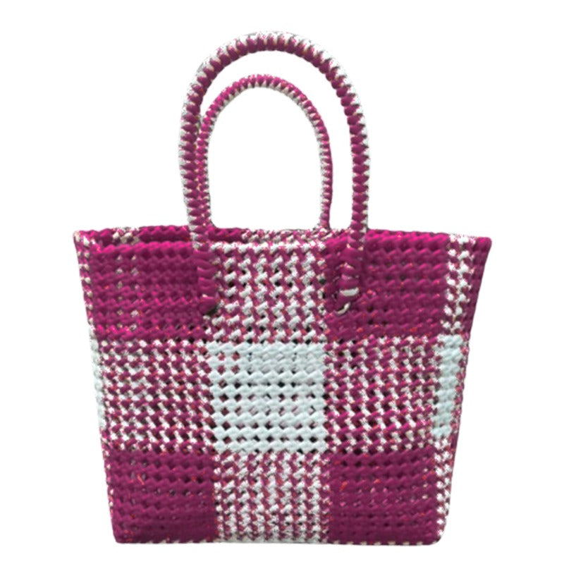 GR Trend Small Plastic lunch box bag ,Shopping Bag ,lunch bag (Blue, 24*8*24 cm)