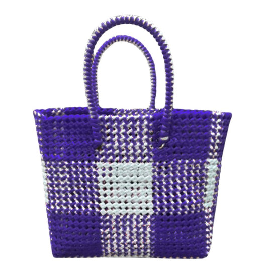 GR Trend Small Plastic lunch box bag ,Shopping Bag ,lunch bag (Blue, 24*8*24 cm)